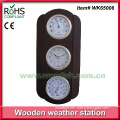 13.5x31cm MDF wood wall clock analog clock with weather station